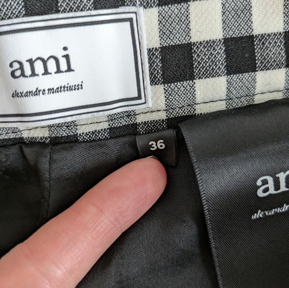 AMI PARIS Gingham Midi Skirt - Picture 8 of 12